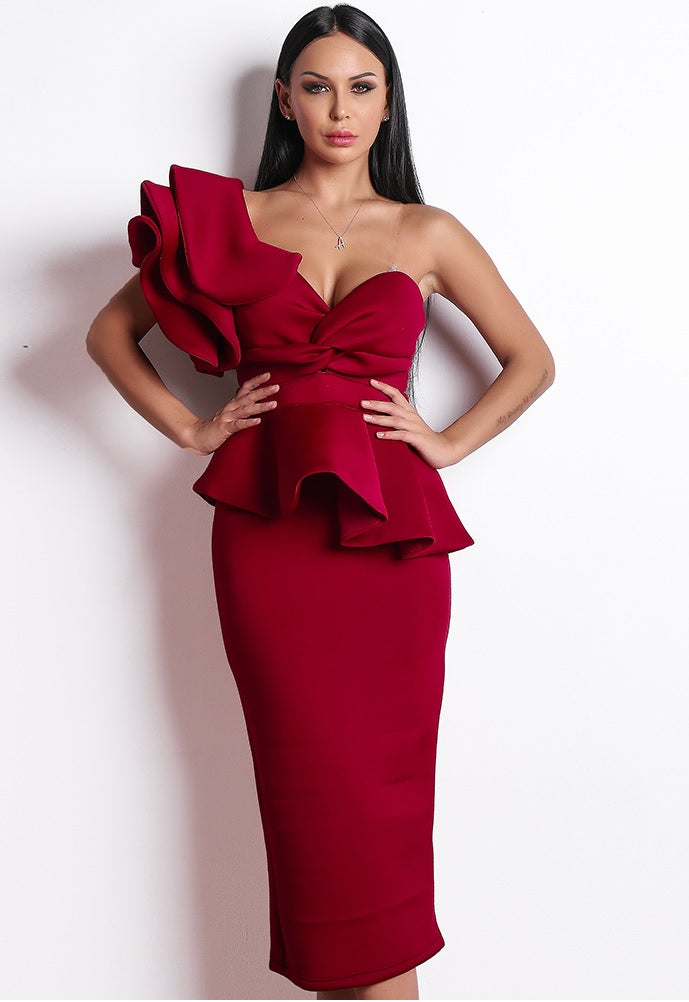 Red Ankle Length Cocktail Dress – The ...
